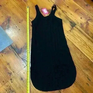 Teat & Cosset black maternity nursing dress with zippers on both sides large NWT